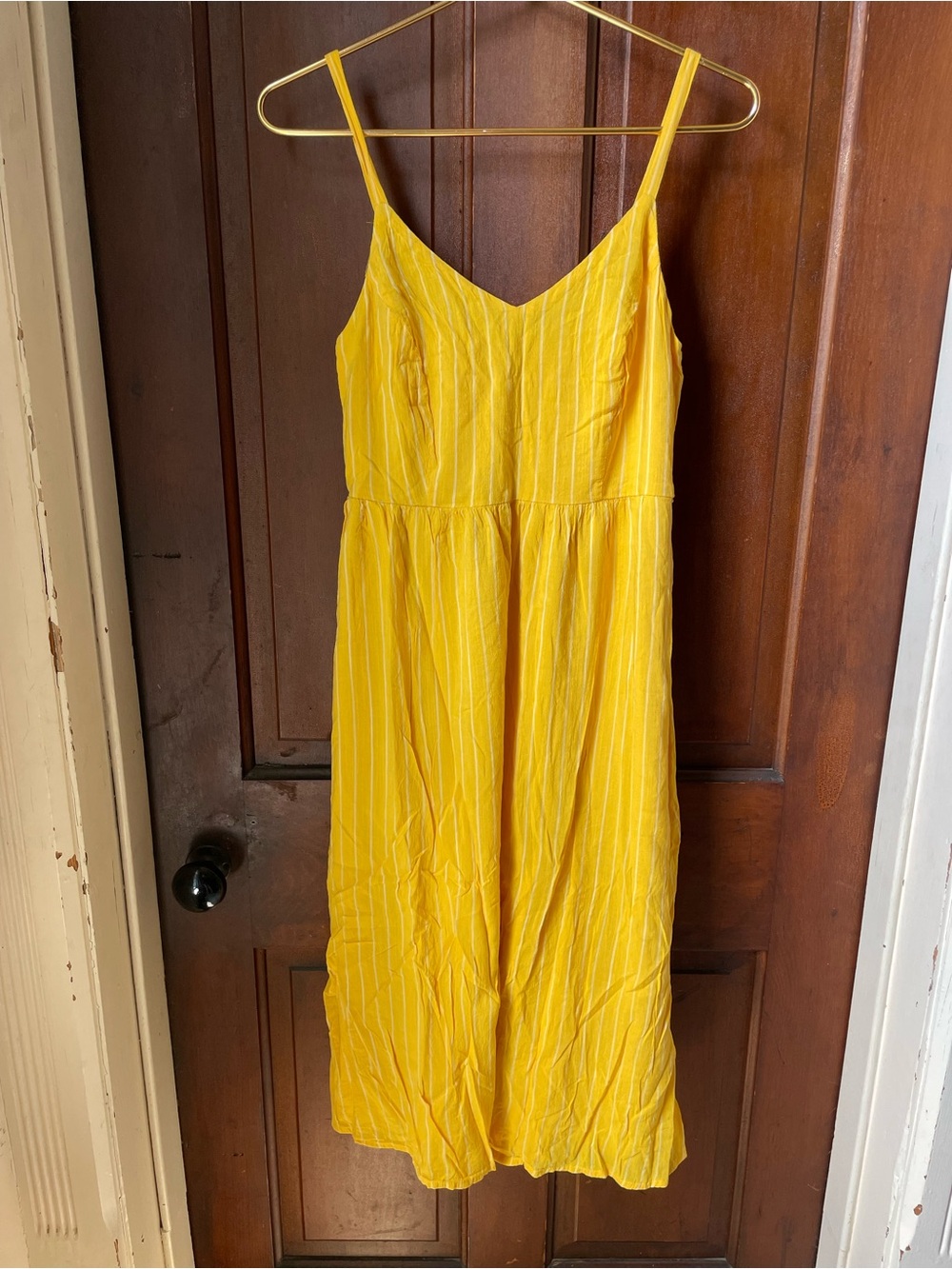 Old Navy women's small yellow spaghetti strap cami dress
